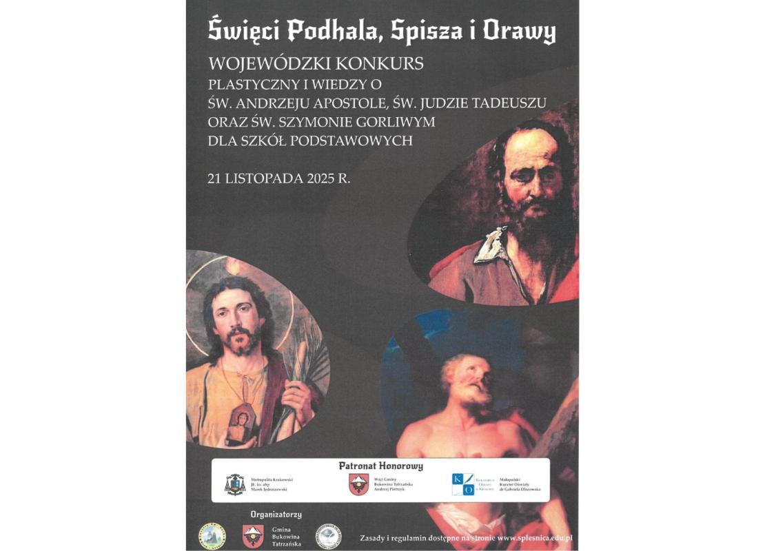 Finał Wojewódzkiego konkursu plastycznego i wiedzy pt:,,Święci Podhala, Spisza i Orawy”