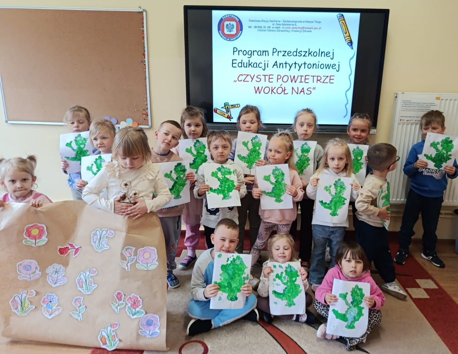 Realizacja zajęć w oddziale przedszkolnym w ramach Programu Przedszkolnej Edukacji Antytytoniowej „Czyste powietrze wokół nas”