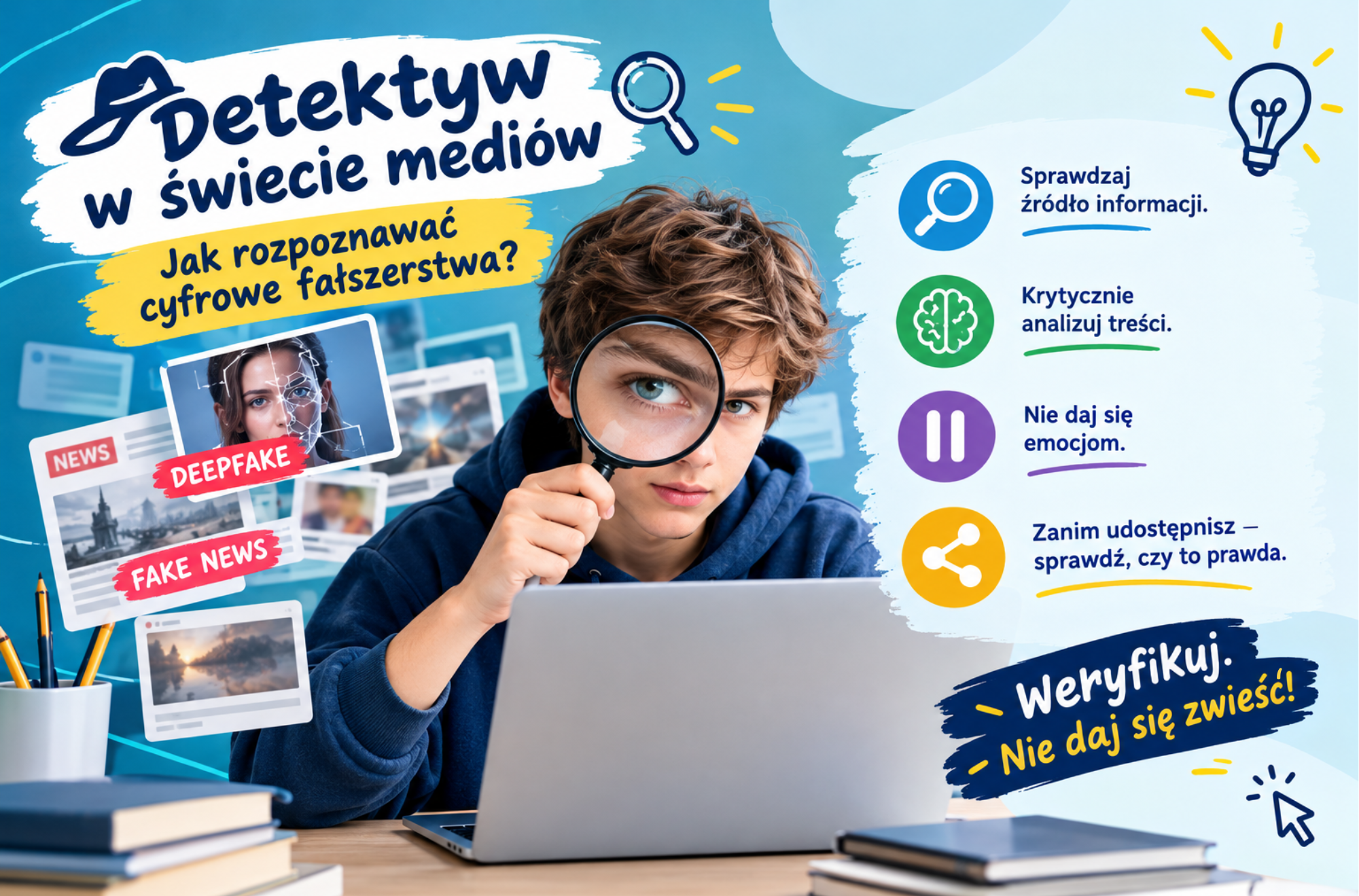 Detektyw w świecie mediów: Jak rozpoznawać cyfrowe fałszerstwa?