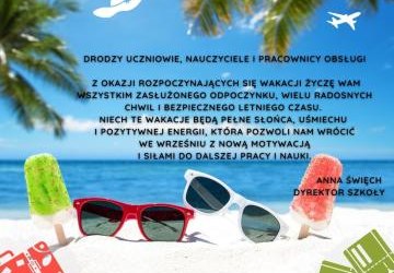 Życzenia na wakacje